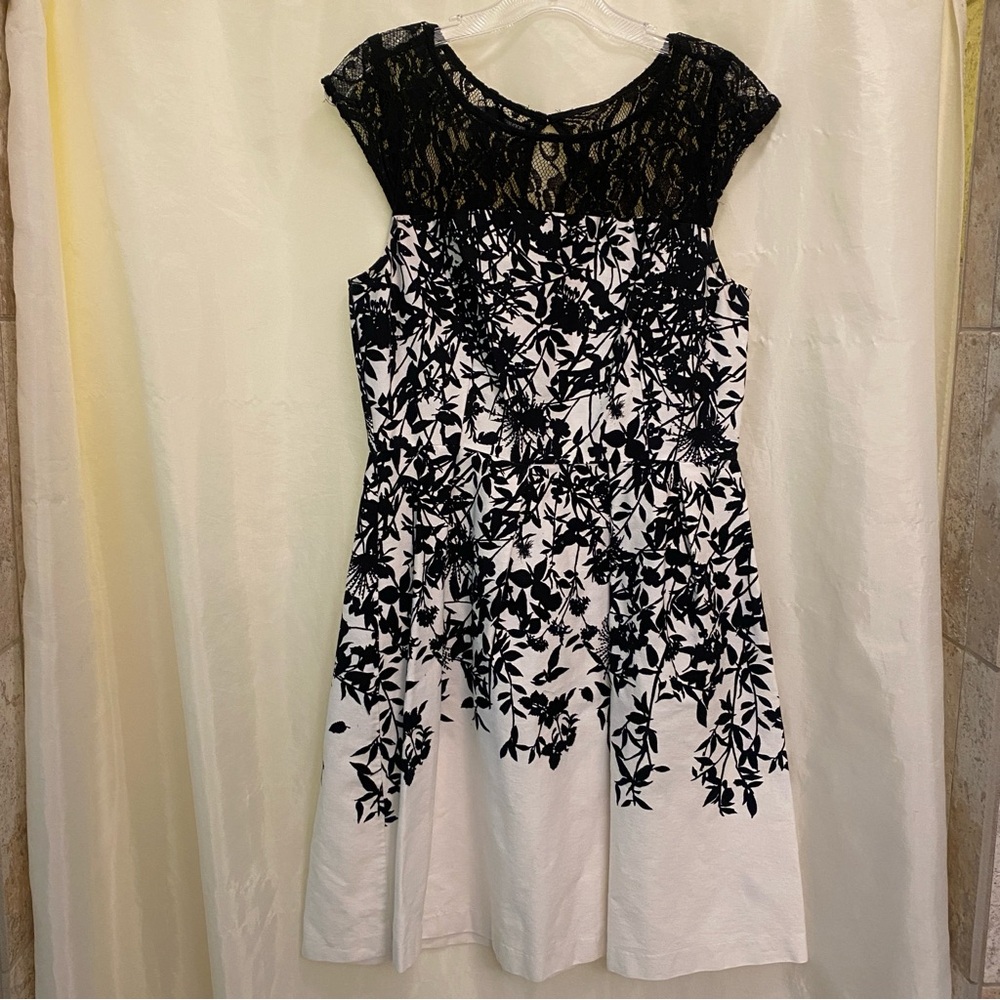 Black and White Floral Dress